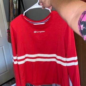 Champion long sleeve size large slight crop
